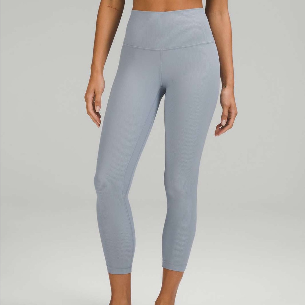 Lululemon align high rise crop light blue